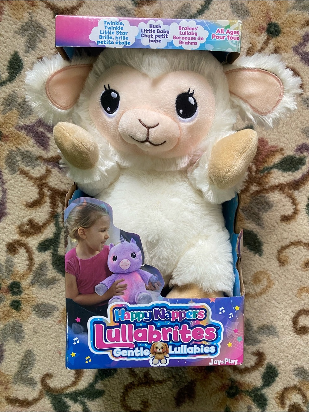 Happy Nappers Lullabrites Plush Lamb - White & Cream Cuddly Sleep Toy